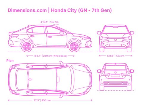 honda city dimensions in feet|Honda City dimensions.